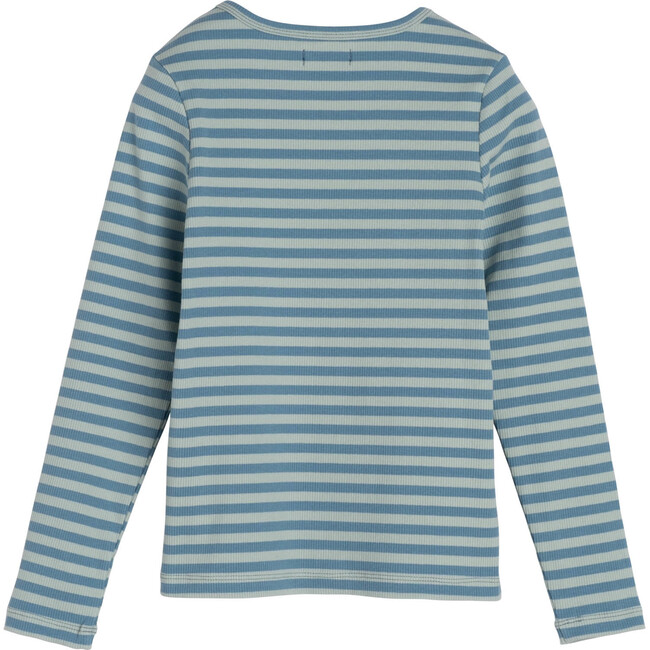 Ruby Ribbed Long Sleeve, Sage & Blue - Shirts - 3