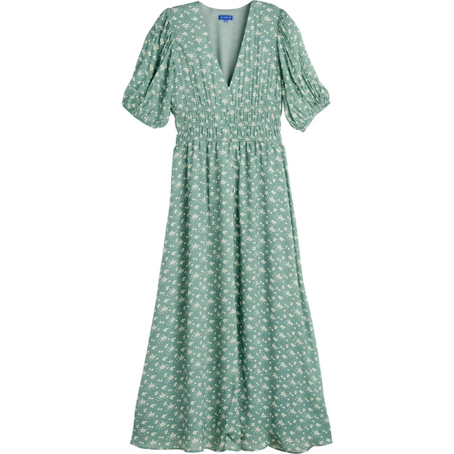 Women's Margherita Dress, Sage Floral - Dresses - 1