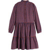 Women's Caroline Tiered Dress, Red Multi Flannel - Dresses - 1 - thumbnail