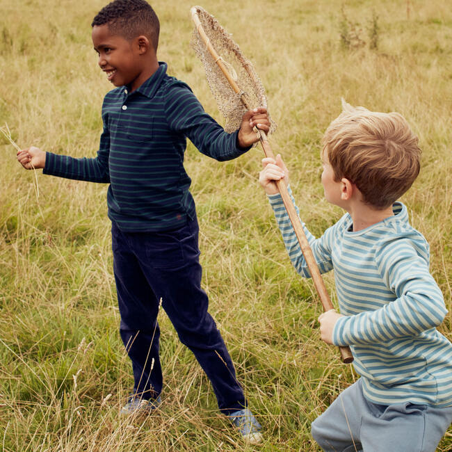 Ruby Ribbed Long Sleeve, Sage & Blue - Shirts - 4