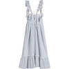 Women's Mara Ruffle Tie Back Dress, Light Blue Stripe - Dresses - 3