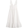 Women's Mara Ruffle Tie Back Dress, Embroidered Cotton Voile - Dresses - 1 - thumbnail