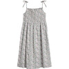 Women's Rosalie Smocked Dress, Blue Floral - Dresses - 3