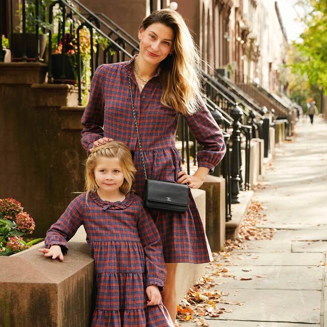 Women's Caroline Tiered Dress, Red Multi Flannel - Dresses - 3