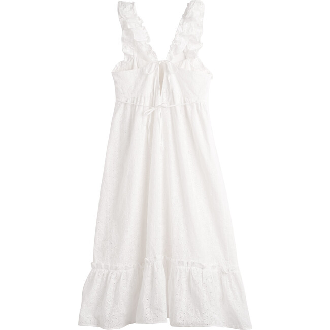Women's Mara Ruffle Tie Back Dress, Embroidered Cotton Voile - Dresses - 3