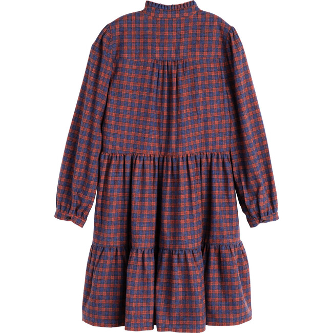Women's Caroline Tiered Dress, Red Multi Flannel - Dresses - 4