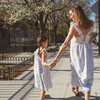 Women's Mara Ruffle Tie Back Dress, Light Blue Stripe - Dresses - 5