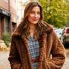 Women's Penelope Cropped Teddy Coat, Coco - Jackets - 3