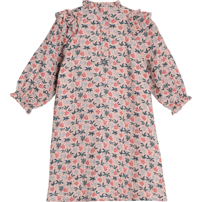 Cleo Dress, Pink Pansies - Dresses - 3