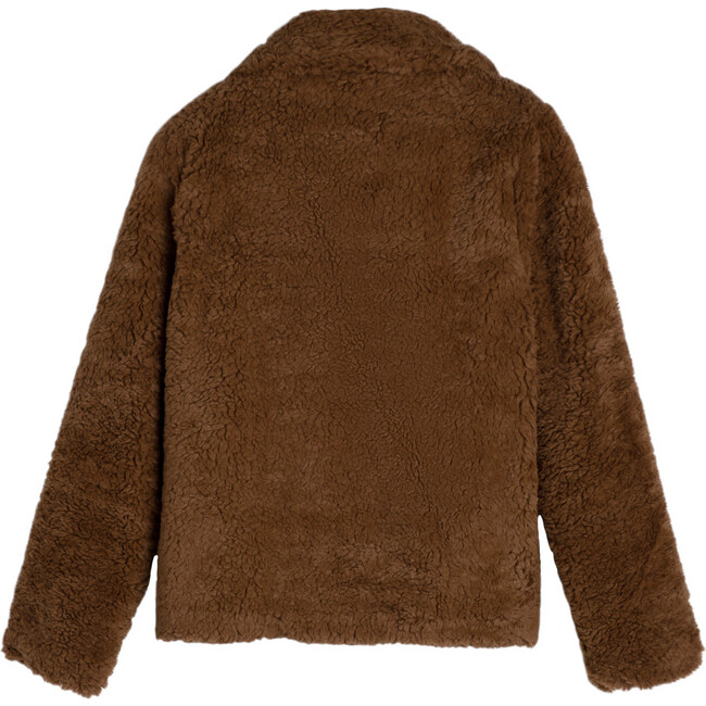 Women's Penelope Cropped Teddy Coat, Coco - Jackets - 4