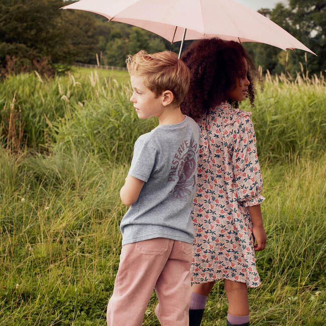 Cleo Dress, Pink Pansies - Dresses - 4