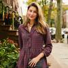 Women's Caroline Tiered Dress, Red Multi Flannel - Dresses - 6