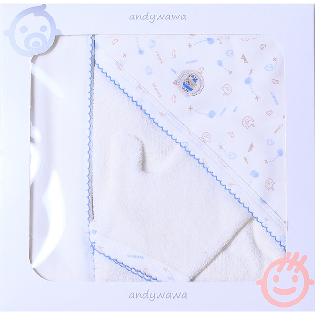 3pc Bear Love Mountains Towel Set, Cream - Mixed Apparel Set - 1
