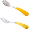 Stainless Steel-Baby Spoon & Fork, Yellow - Tabletop - 1 - thumbnail