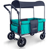 Multifunction Double Stroller Wagon 2 Seater, Teal - Double Strollers - 2