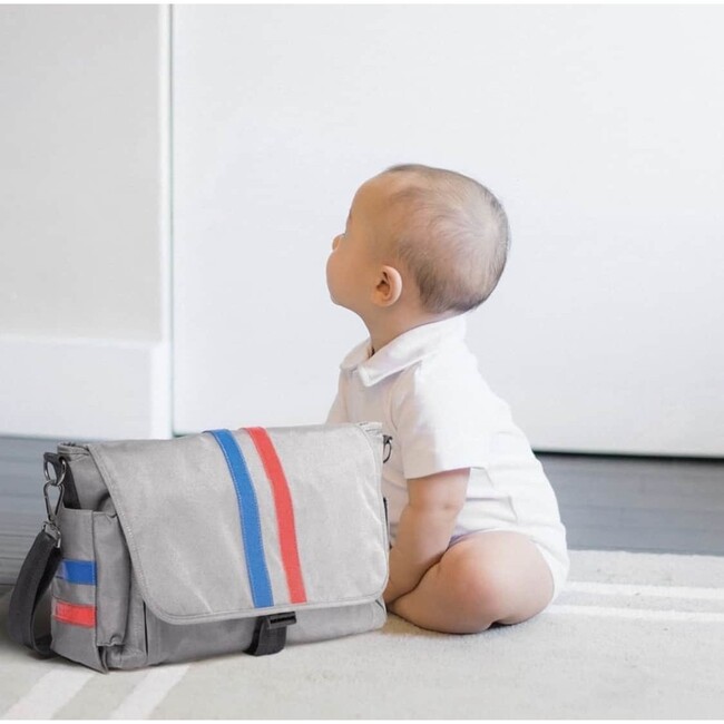 Windsor Ellison Diaper Bag, Grey - Diaper Bags - 2