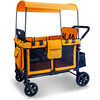 Multifunction 4 Seater Quad Stroller Wagon with Raised Seats, Orange - Travel Systems - 3