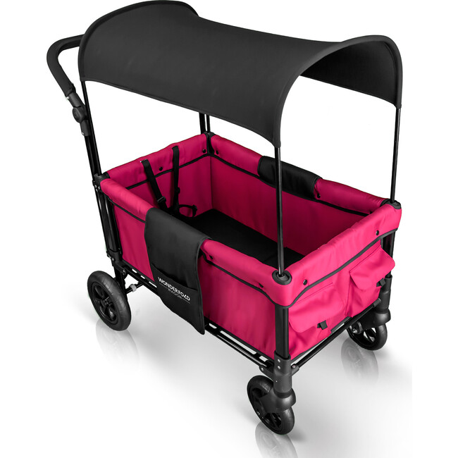 Multifunction Double Stroller Wagon 2 Seater, Pink - Double Strollers - 3
