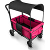 Multifunction Double Stroller Wagon 2 Seater, Pink - Double Strollers - 3