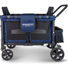 Multifunction 4 Seater Quad Stroller Wagon with Raised Seats, Navy - Travel Systems - 6