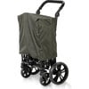 Pull & Push Double Stroller Wagon 2 Seater with Magnetic Seatbelt Buckles, Green - Double Strollers - 8