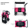 Multifunction Double Stroller Wagon 2 Seater, Pink - Double Strollers - 9