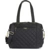 Stevie Luxe Diaper Bag, Black Quilted - Diaper Bags - 1 - thumbnail