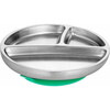 Toddler Stainless Steel Stay Put Suction Plate, Green - Tabletop - 2