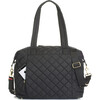 Stevie Luxe Diaper Bag, Black Quilted - Diaper Bags - 4