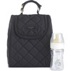 Stevie Luxe Diaper Bag, Black Quilted - Diaper Bags - 5