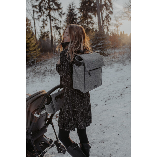 St. James Convertible Backpack, Grey Marl - Diaper Bags - 3