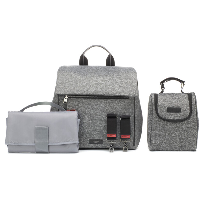 St. James Convertible Backpack, Grey Marl - Diaper Bags - 4