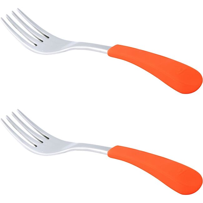Stainless Steel-Baby Forks, Orange
