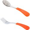 Stainless Steel-Baby Spoon & Fork, Orange - Tabletop - 1 - thumbnail