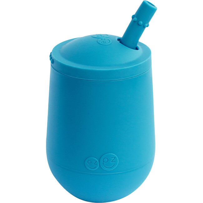 Mini Cup + Straw Training System, Blue - Sippy Cups - 1