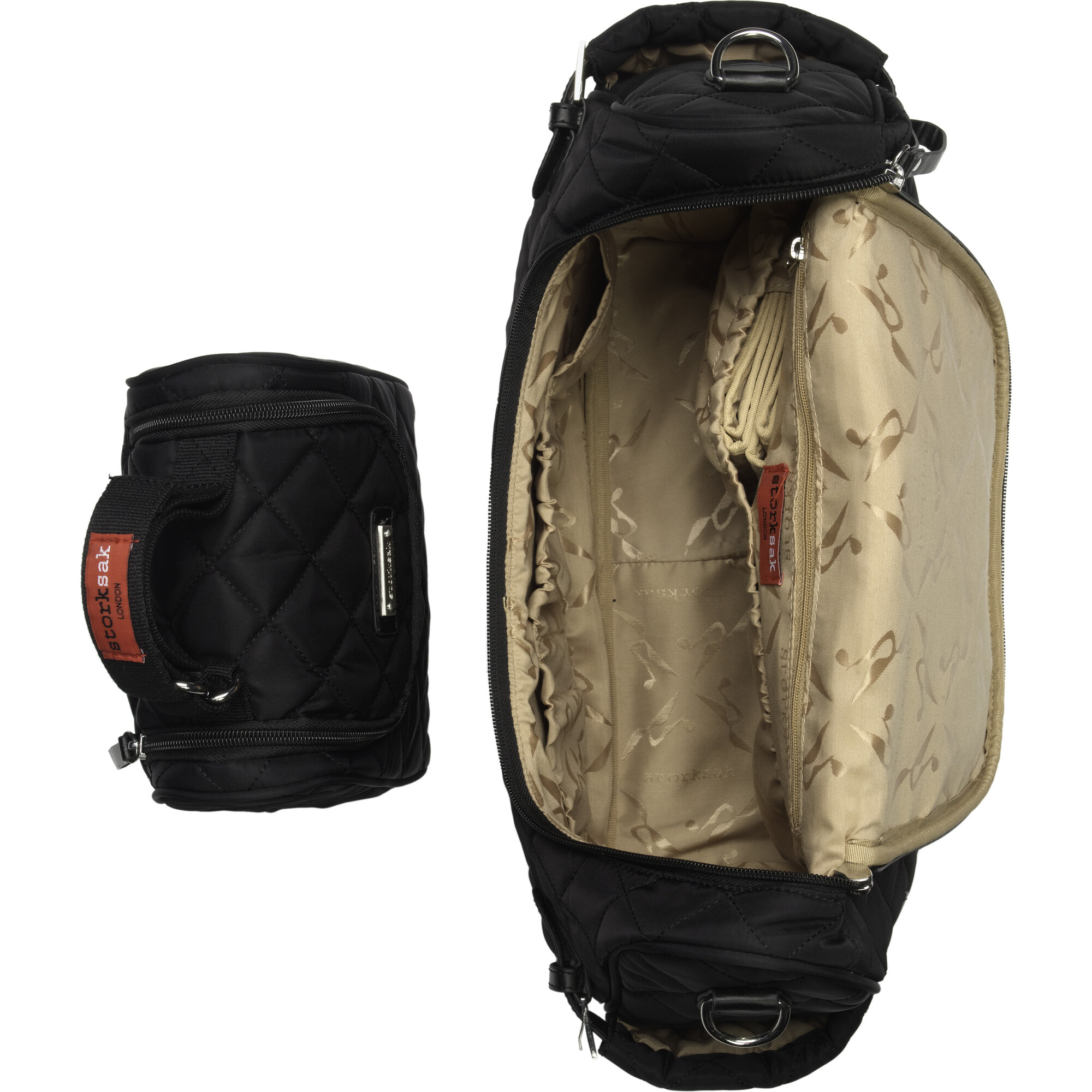 Storksak Poppy Quilt Convertible Backpack, Black – Mama's Nest