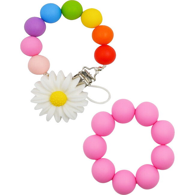 Rainbow Blossom & Pink Sapphire Set - Teethers - 1
