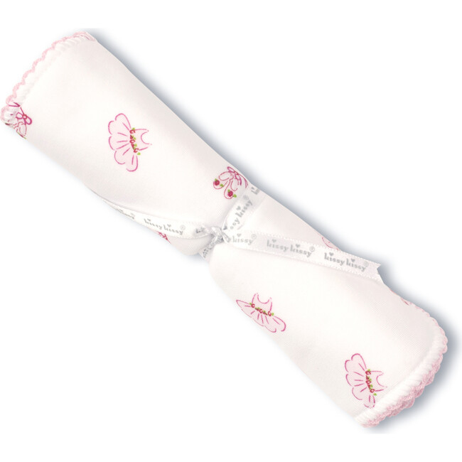Ballet Slippers Burp Cloth, Pink - Burp Cloths - 1