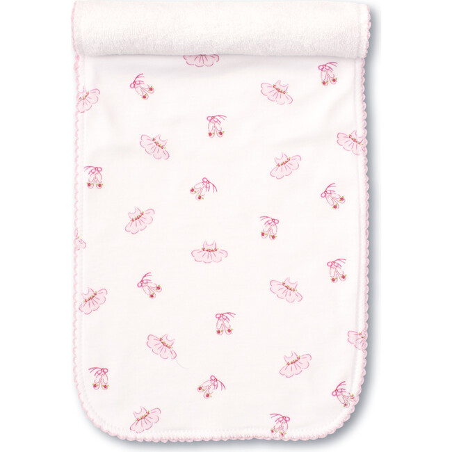 Ballet Slippers Burp Cloth, Pink - Burp Cloths - 2