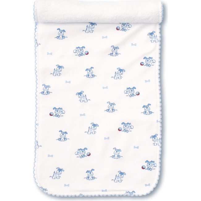 Playtime Pups Burp Cloth, Blue - Burp Cloths - 2