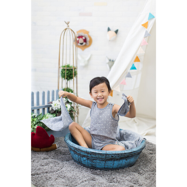 100% GOTS-Certified Organic Cotton Hanky, Charcoal - Bibs - 2