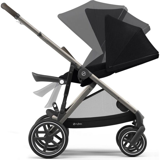 Gazelle S, Deep Black - Double Strollers - 3