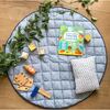Washable Brush-Stroked Play Mat, Indigo - Playmats - 3