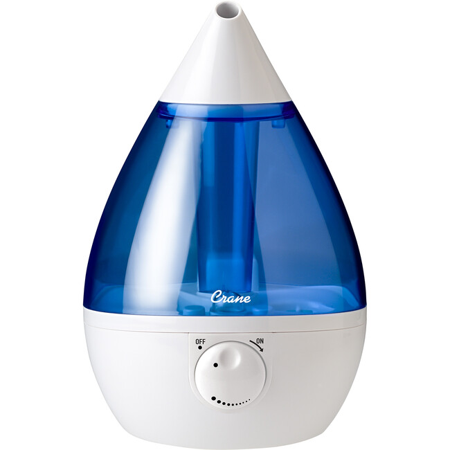 Ultrasonic Cool Mist Drop Shape Humidifier, Blue/White - Humidifiers - 1