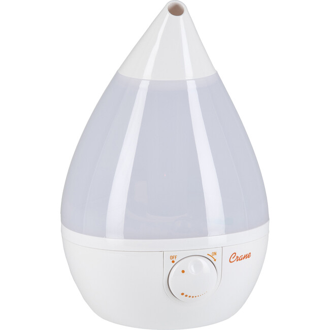 Ultrasonic Cool Mist Drop Shape Humidifier, White - Humidifiers - 1