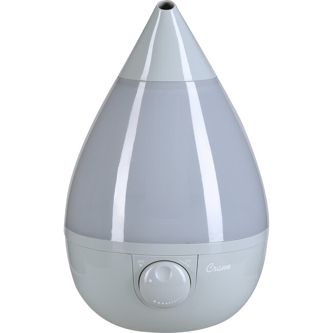 Ultrasonic Cool Mist Drop Shape Humidifier, Grey - Humidifiers - 1