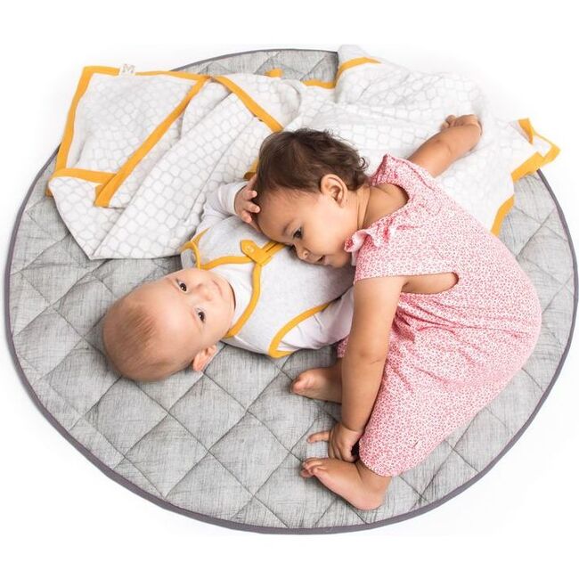 Washable Brush-Stroked Play Mat, Grey - Playmats - 6