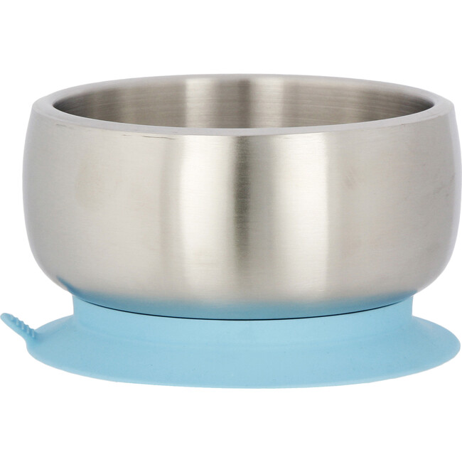 Stainless Steel Stay Put Suction Bowl + Airtight Lid, Blue - Tabletop - 2