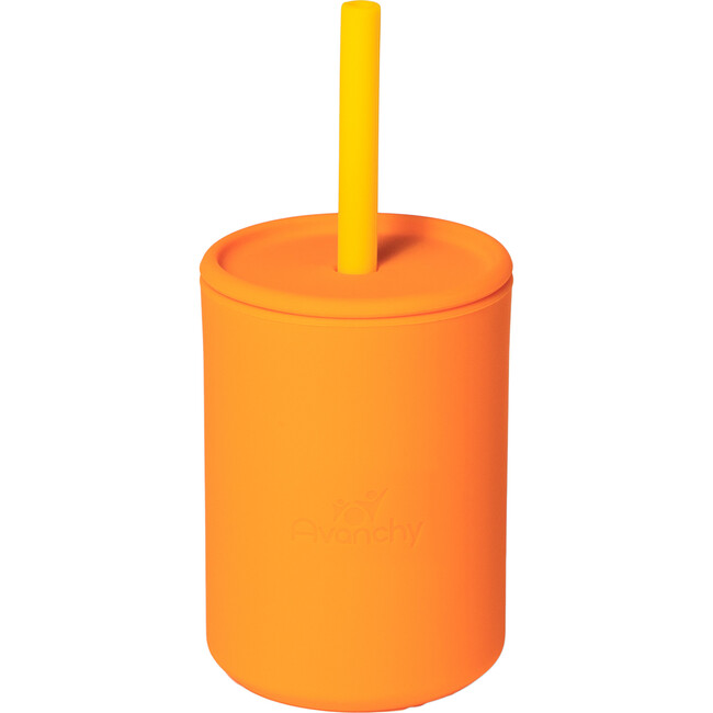 La Petite Silicone Mini Cup, Orange - Sippy Cups - 1
