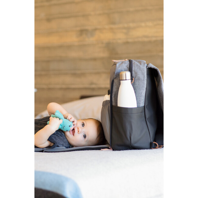 Boxy Backpack, Graphite/Black - Diaper Bags - 4